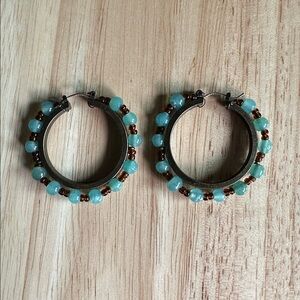 Hoop Earrings Beaded Jewelry